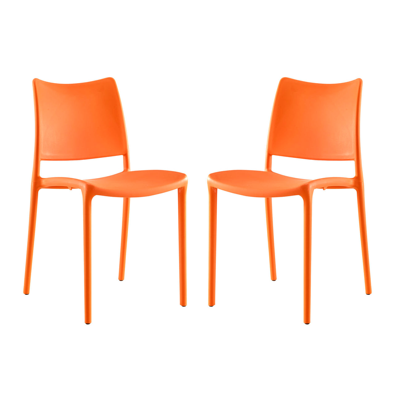 Vibe Indoor | Outdoor Dining Chair Set of 2, Orange