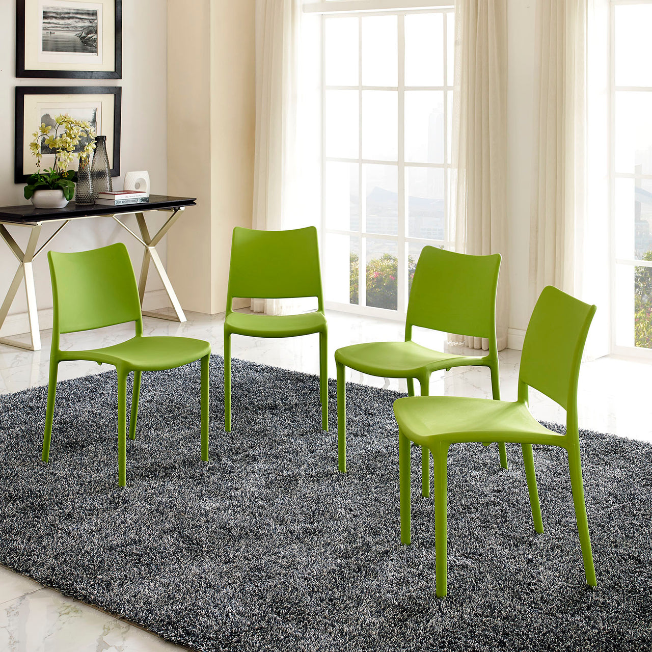Vibe Indoor | Outdoor Dining Chair Set of 4, Green