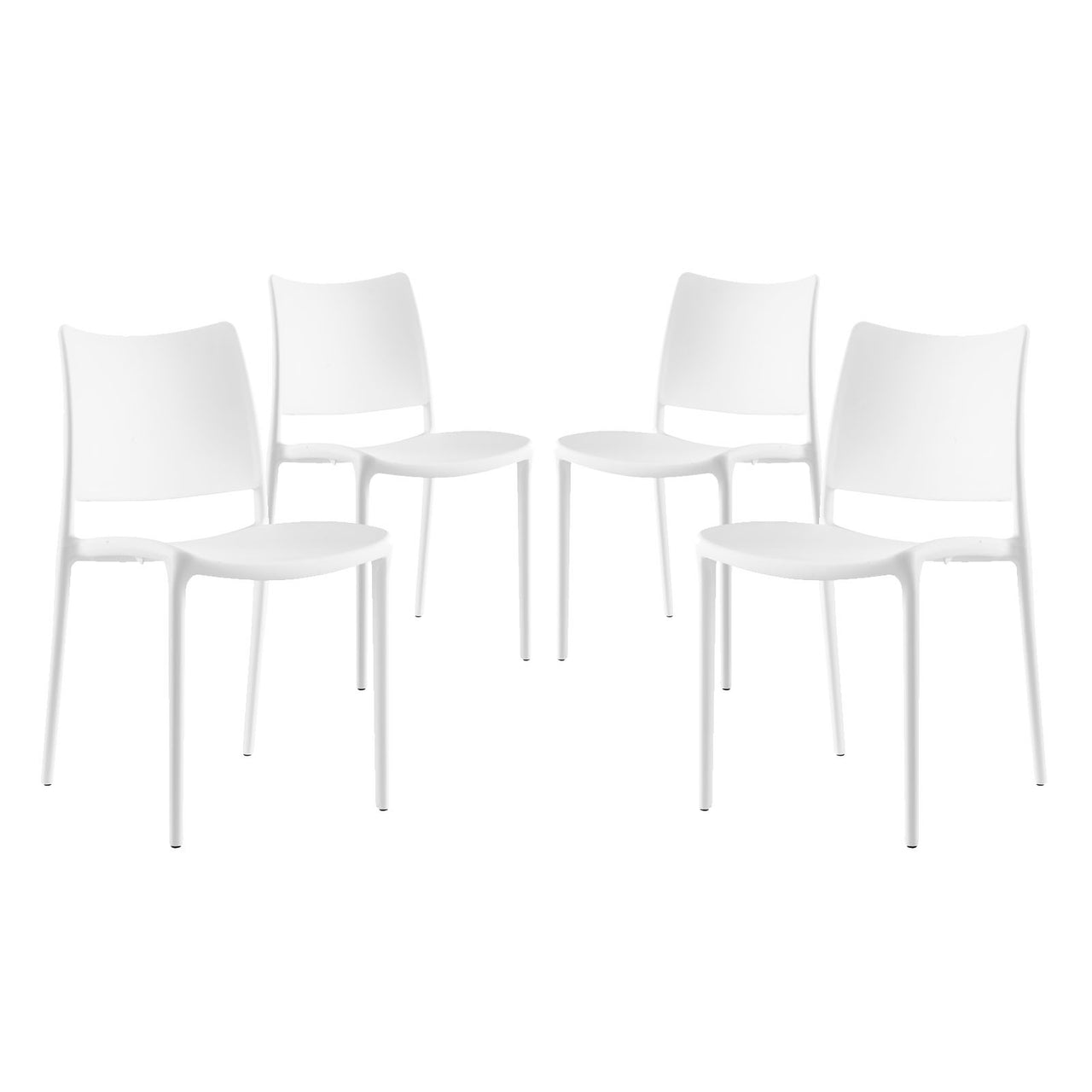 Vibe Indoor | Outdoor Dining Chair Set of 4, White
