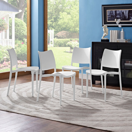Vibe Indoor | Outdoor Dining Chair Set of 4, White