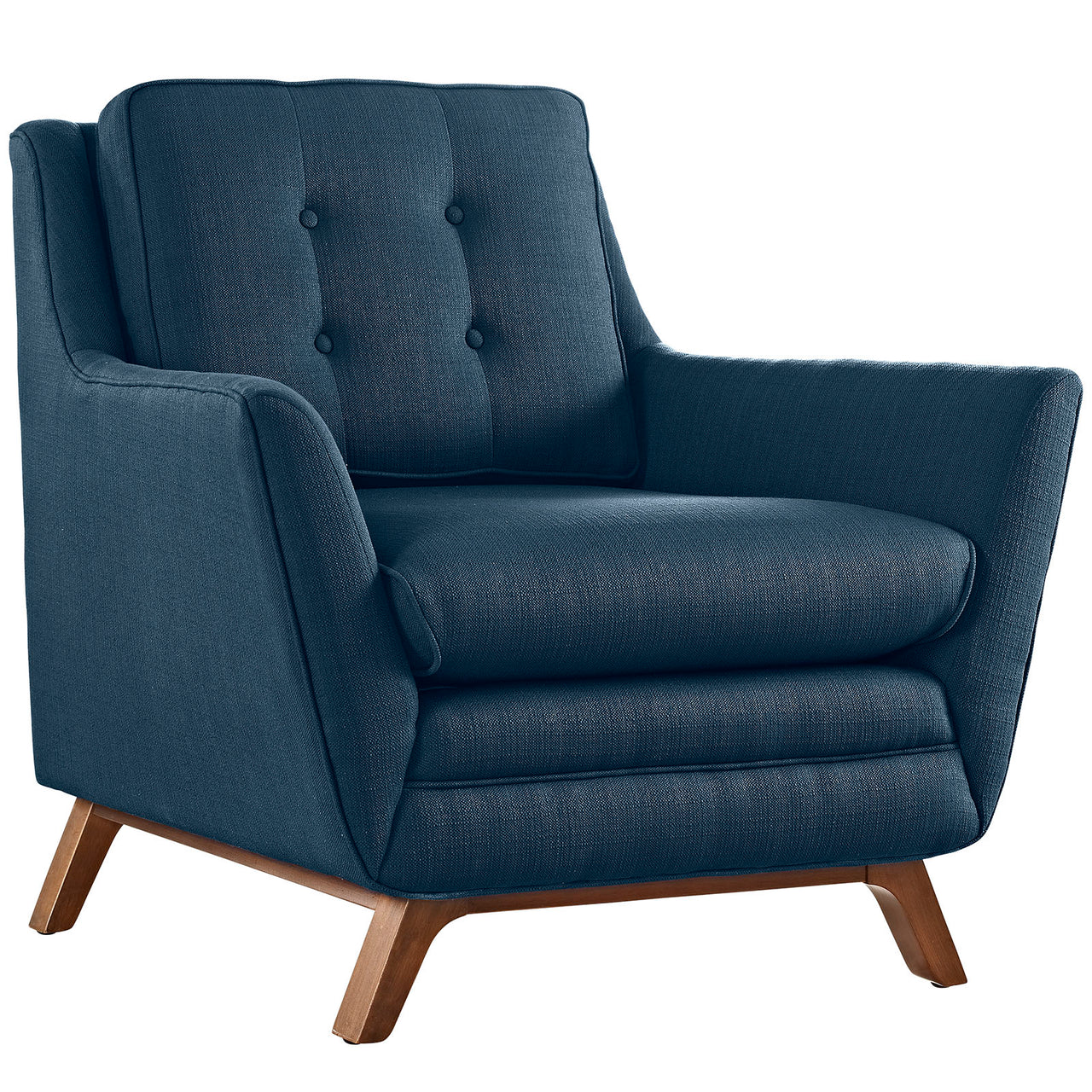 Beguile Upholstered Fabric Living Room Set Set of 3, Azure