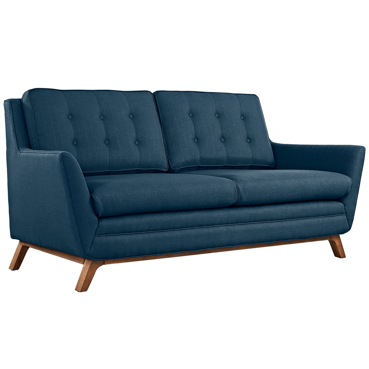 Beguile Upholstered Fabric Living Room Set Set of 3, Azure