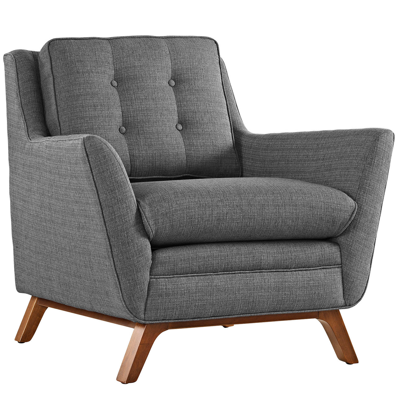 Beguile Upholstered Fabric Living Room Set Set of 3, Gray
