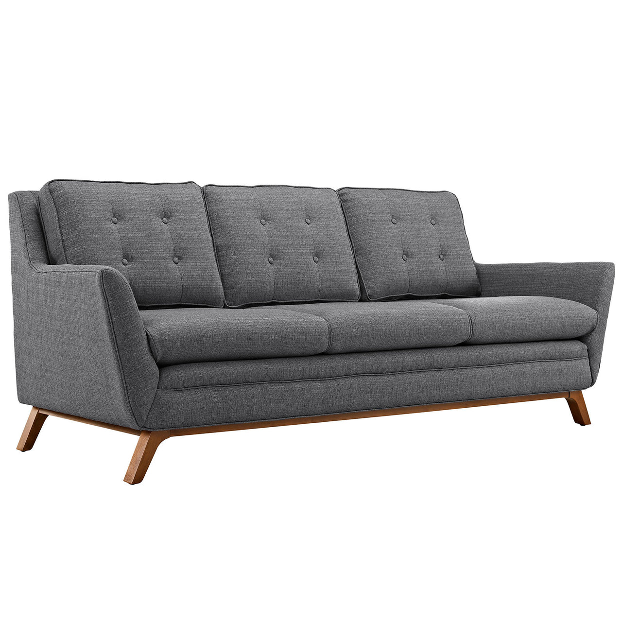 Beguile Upholstered Fabric Living Room Set Set of 3, Gray