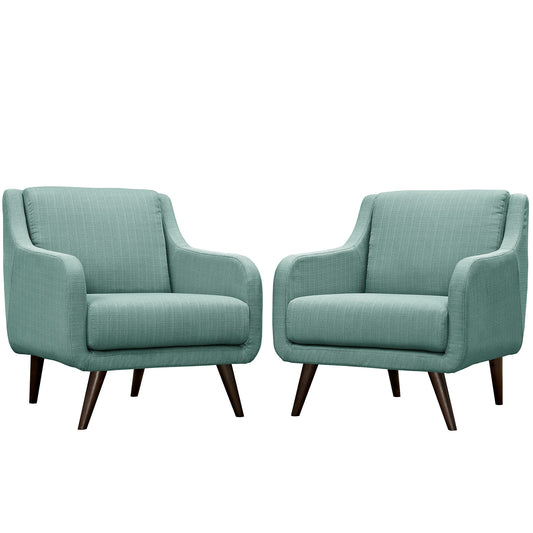 Brio Accent Chair Set of 2, Aqua Green