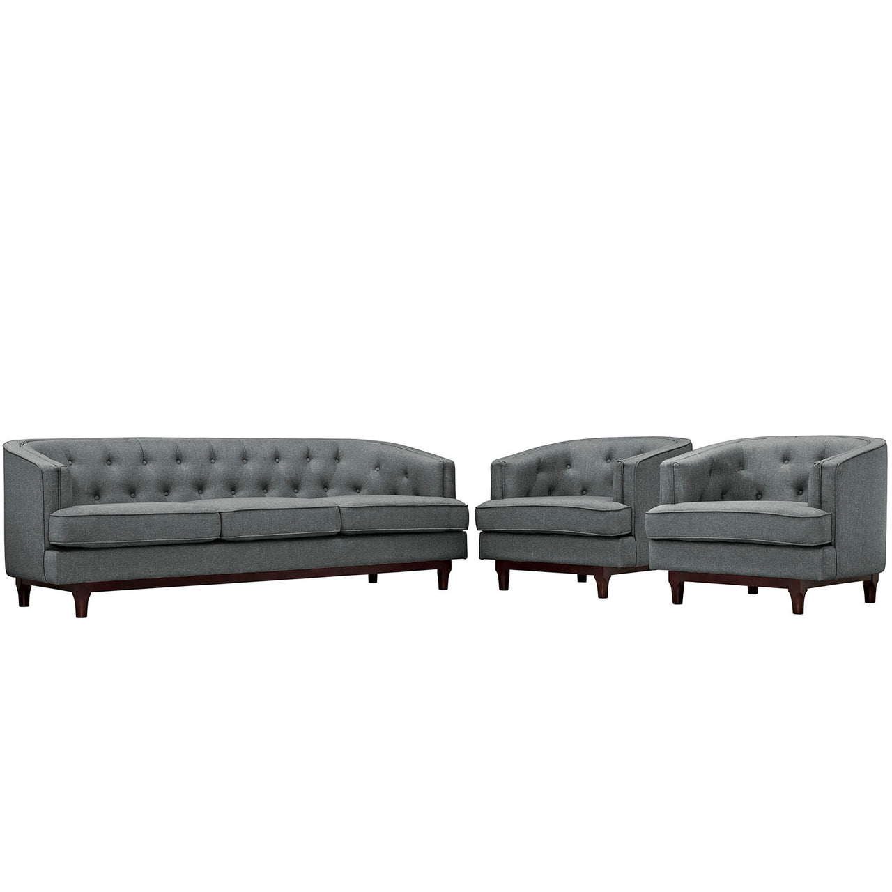 Anchor Living Room Set of 3, Gray