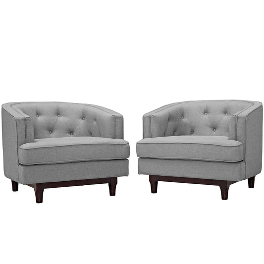 Anchor Armchairs Set of 2, Light Gray