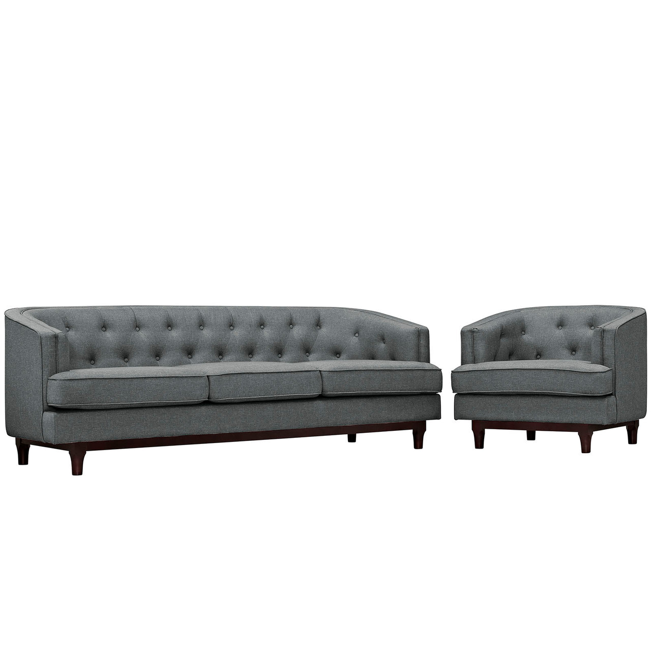 Coast Living Room Set Set of 2, Gray