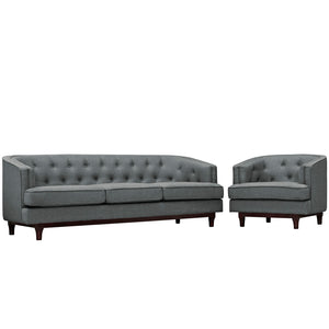 Coast Living Room Set Set of 2, Gray