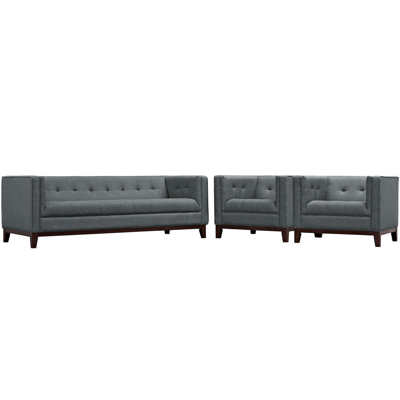 Serve Living Room Set Set of 3, Gray