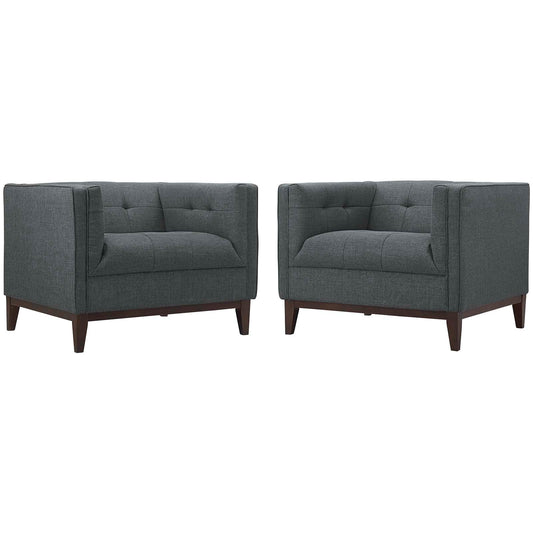 Classique Accent Chair Set of 2, Gray