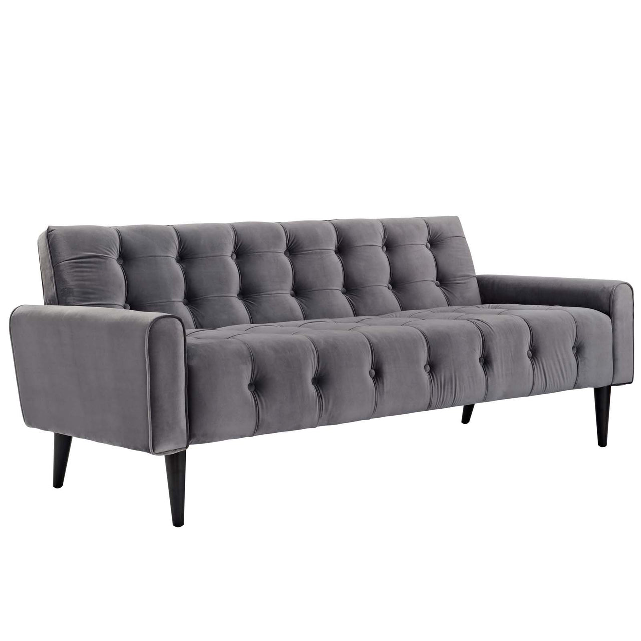 Delve Performance Velvet Sofa, Gray