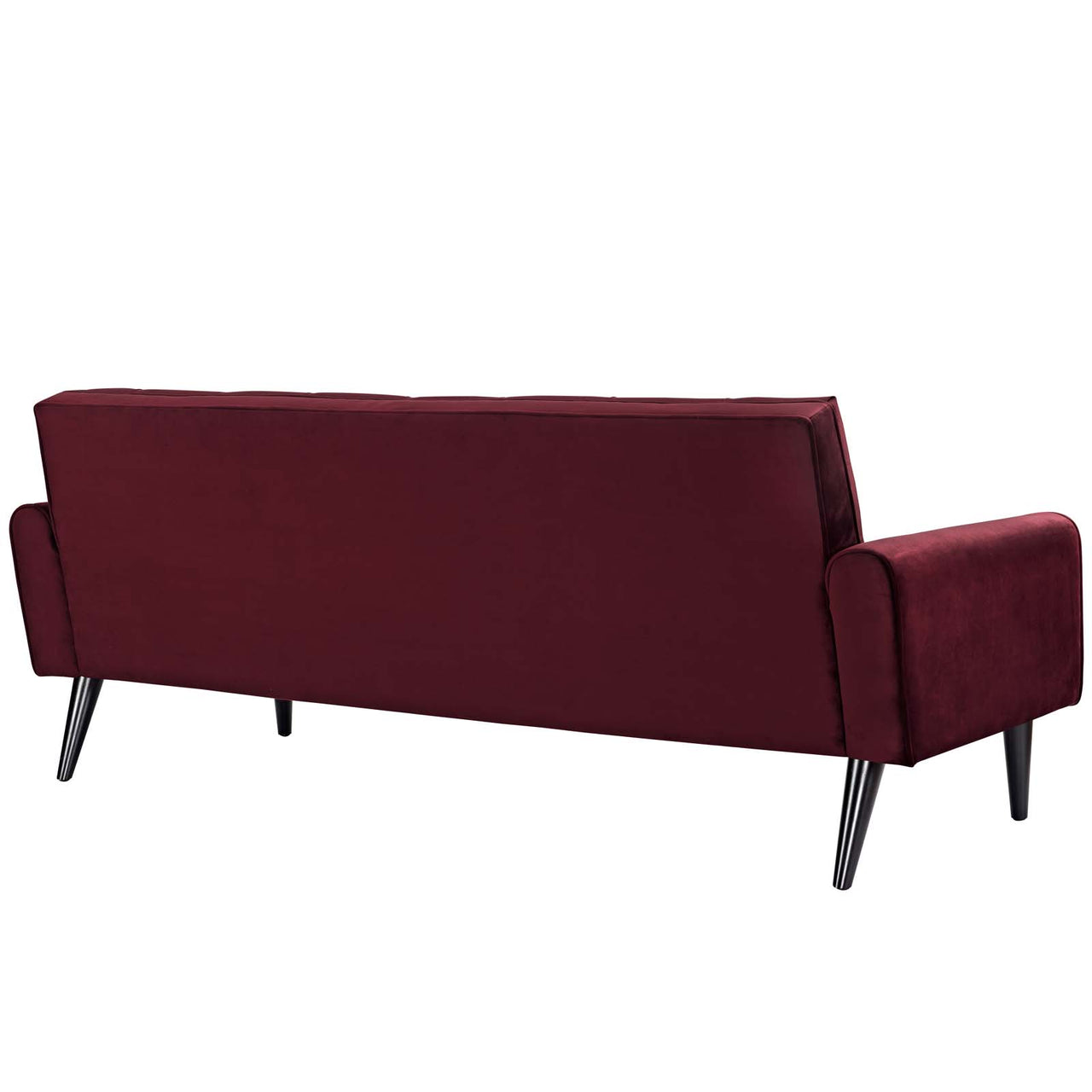 Delve Performance Velvet Sofa, Maroon