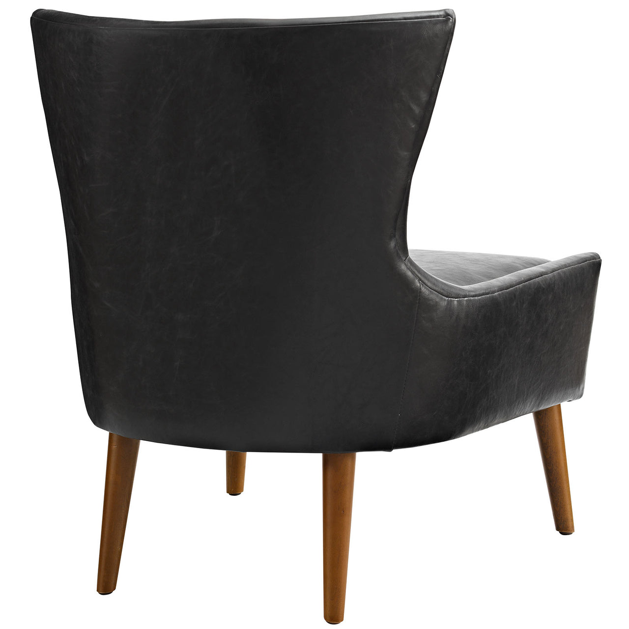 Thalora Eco-Leather Accent Chair, Black