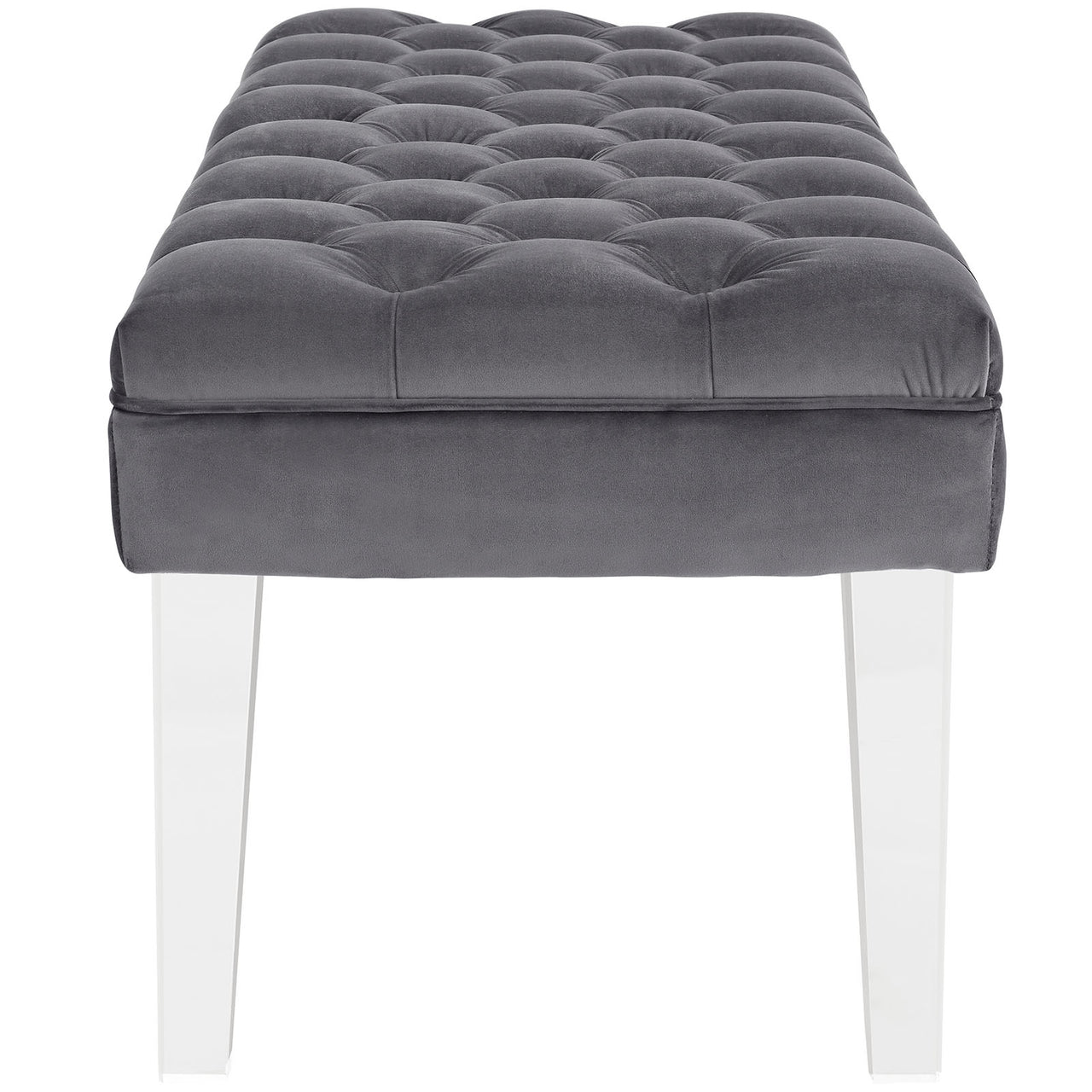 Valet Performance Velvet Bench, Gray