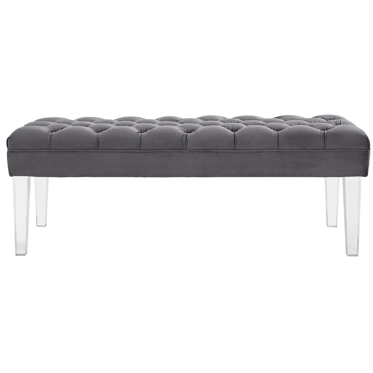 Valet Performance Velvet Bench, Gray