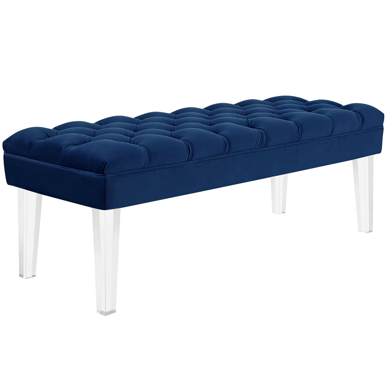 Valet Performance Velvet Bench, Navy