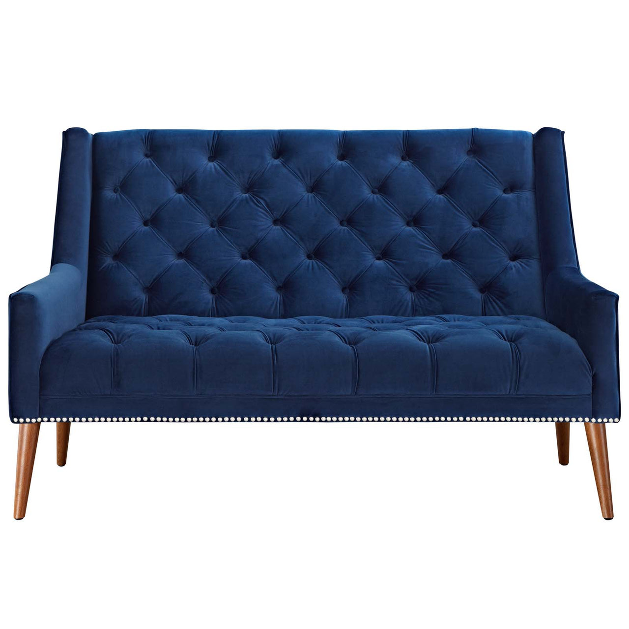 Explore Velvet Loveseat, Navy