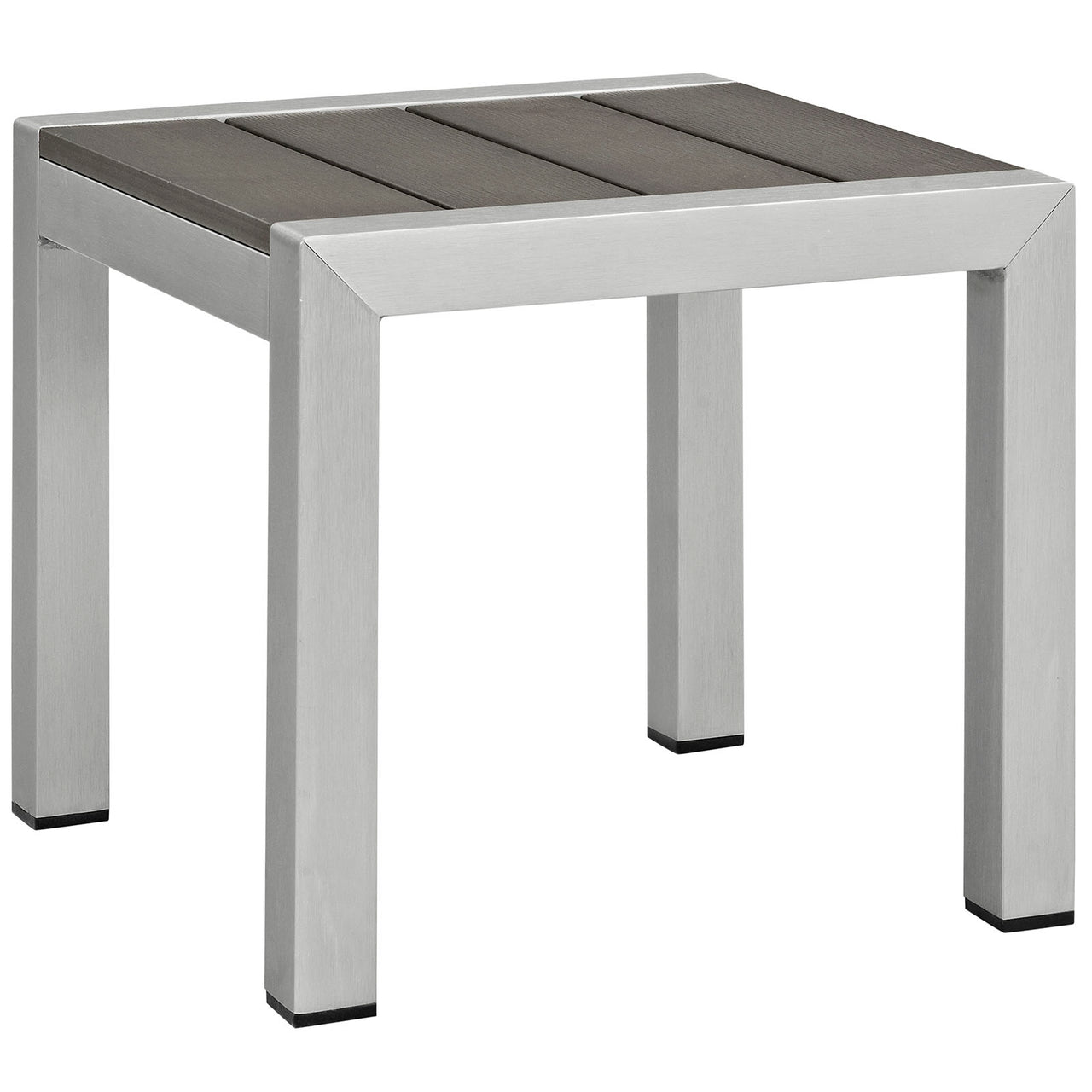 Shore 2 Piece Outdoor Patio Aluminum Set, Silver & Gray