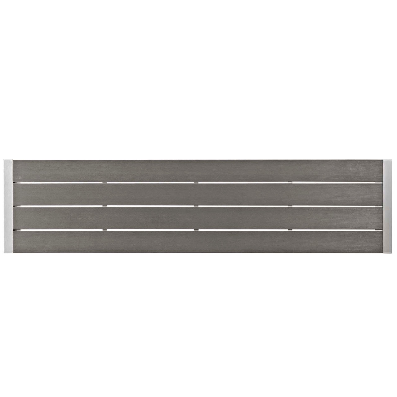 Shore 3 Piece Outdoor Patio Aluminum Dining Set, Silver & Gray
