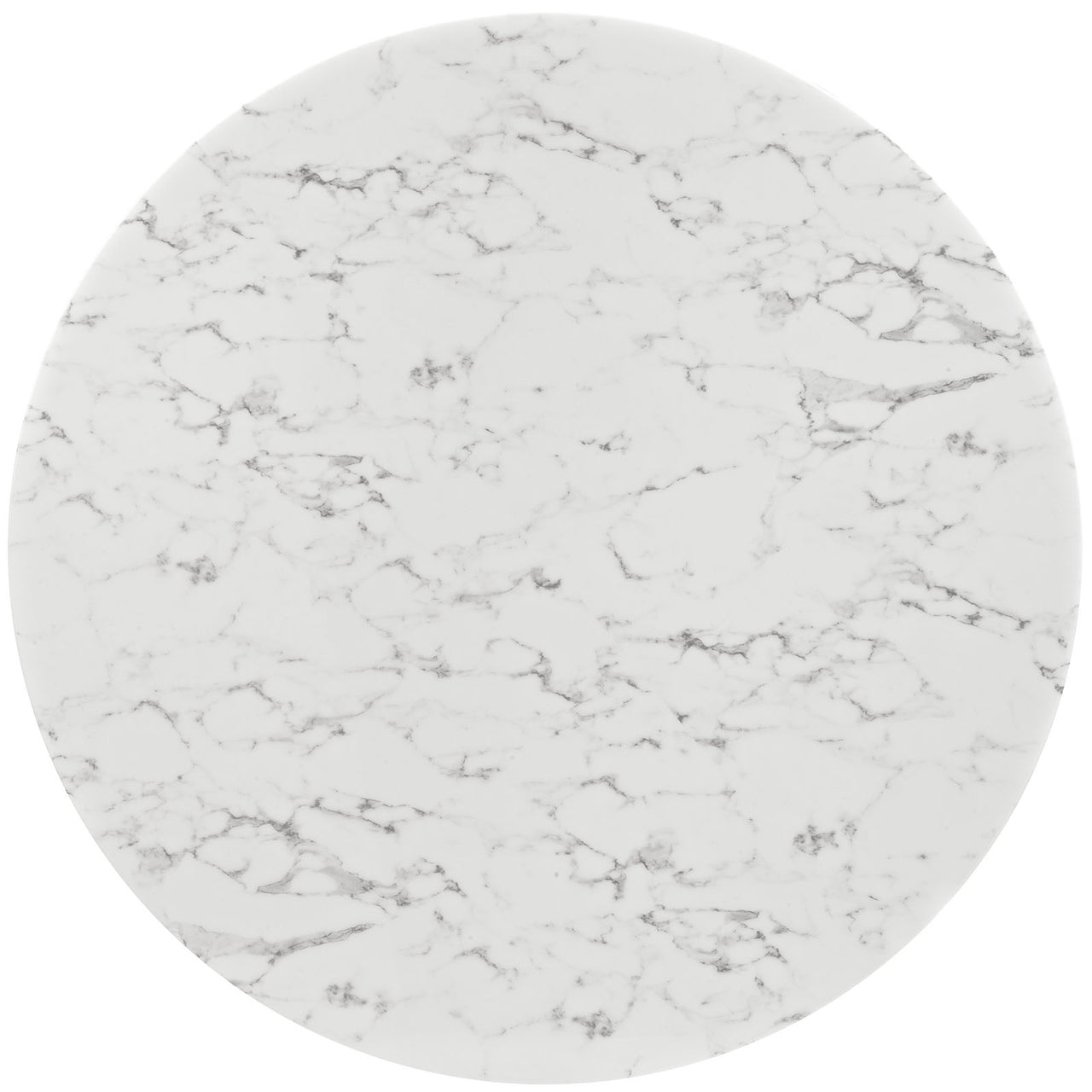 Ensemble Round Faux Marble Dining Table with Tripod Base, XXL, White