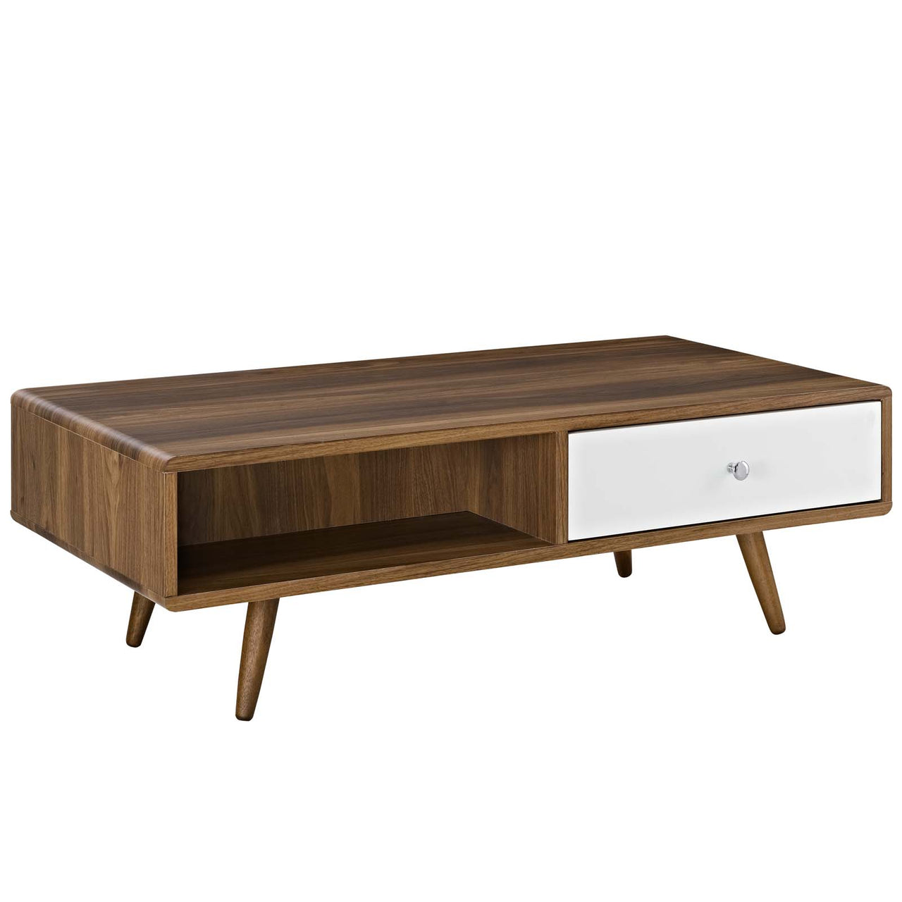 Erisen Coffee Table, Walnut & White