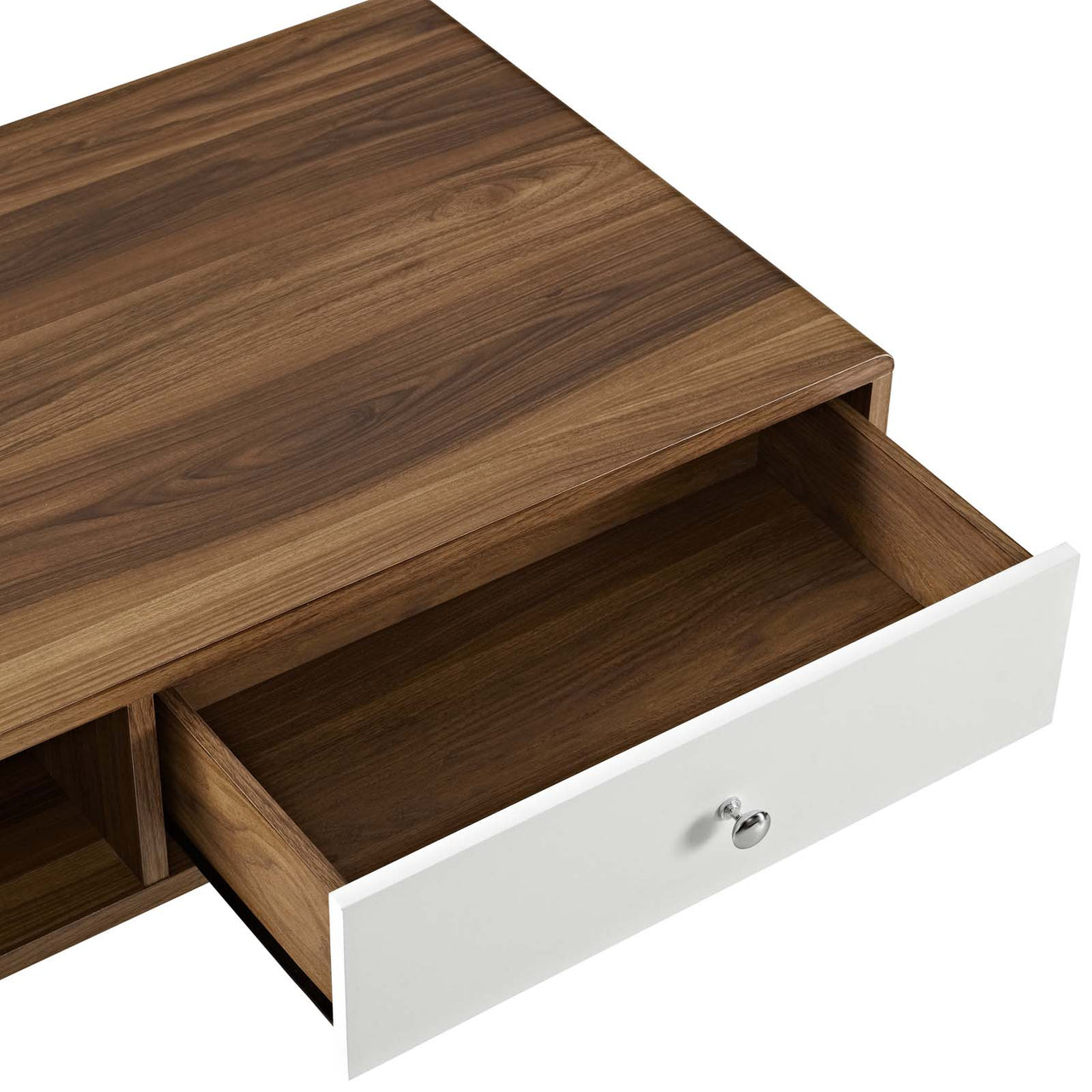 Erisen Coffee Table, Walnut & White