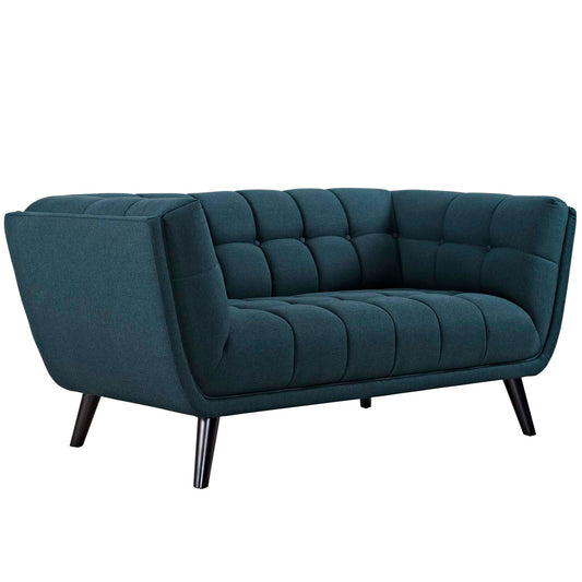 Caress Fabric Loveseat, Blue
