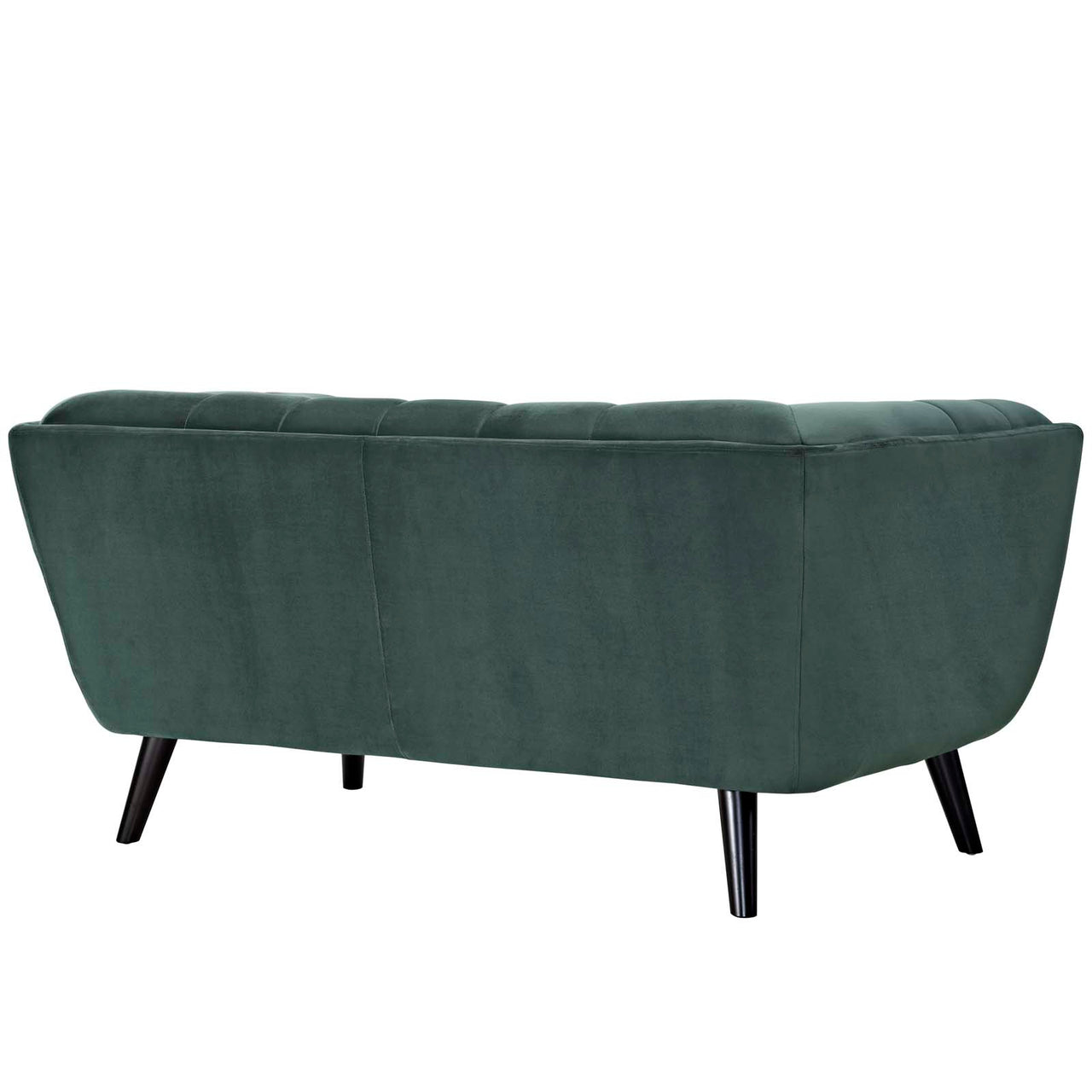 Caress Velvet Loveseat, Green