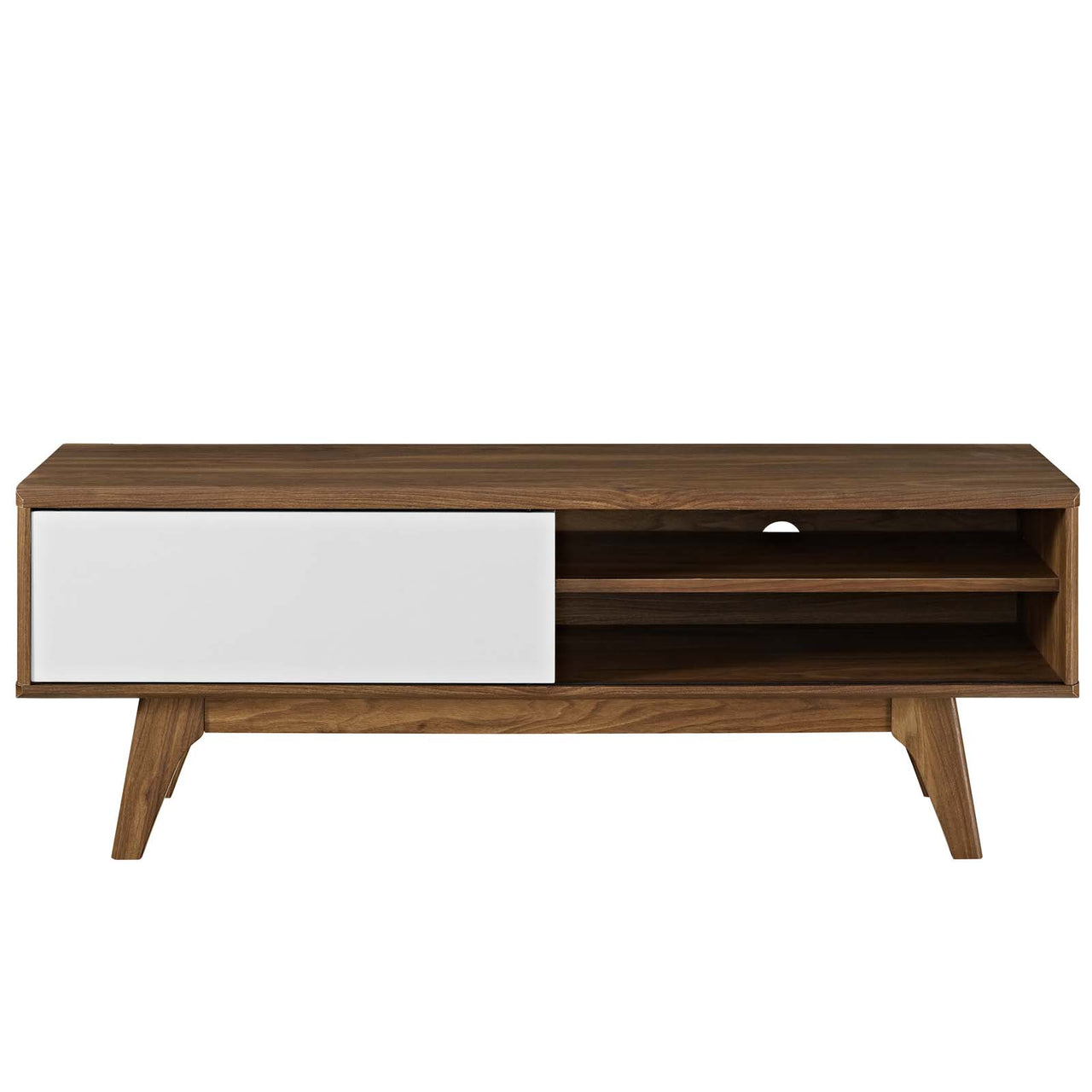 Envision 48” TV Stand, Walnut & White