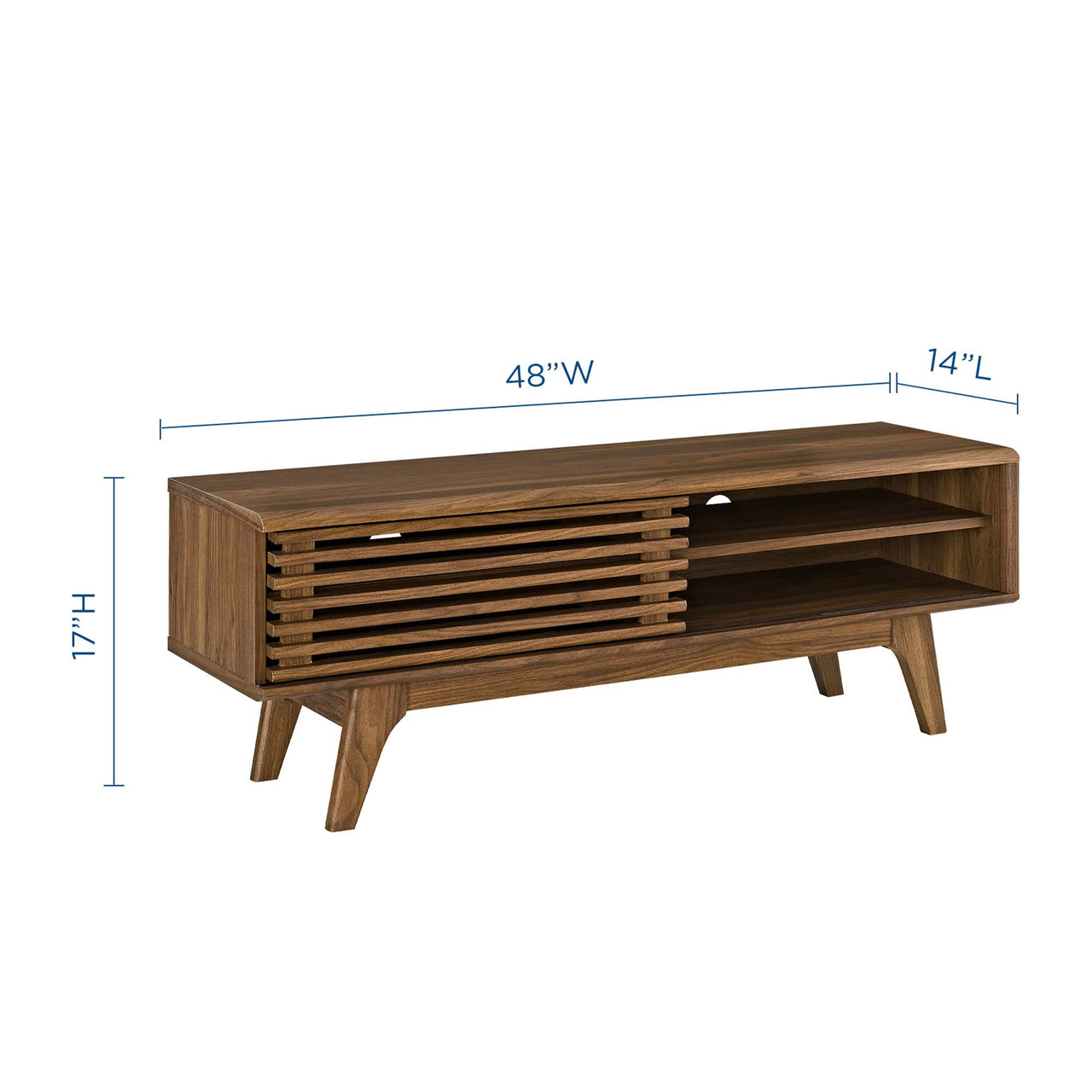 Ventra TV Stand, Small, Walnut