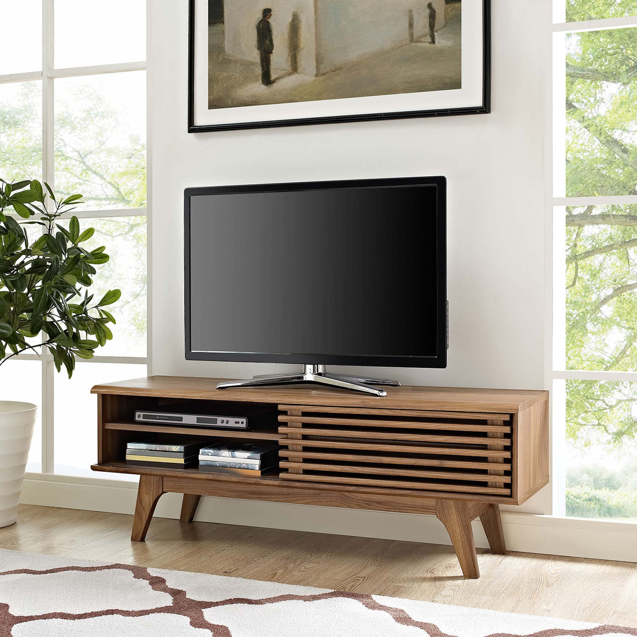 Ventra TV Stand, Small, Walnut