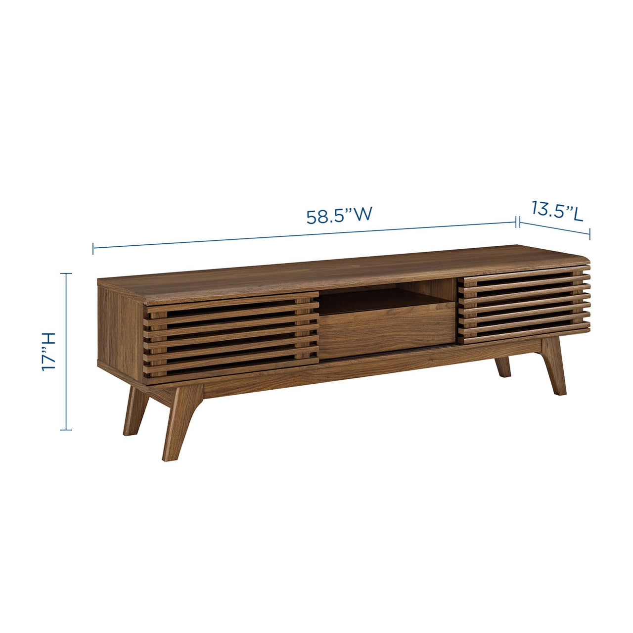 Ventra TV Stand, Medium, Walnut