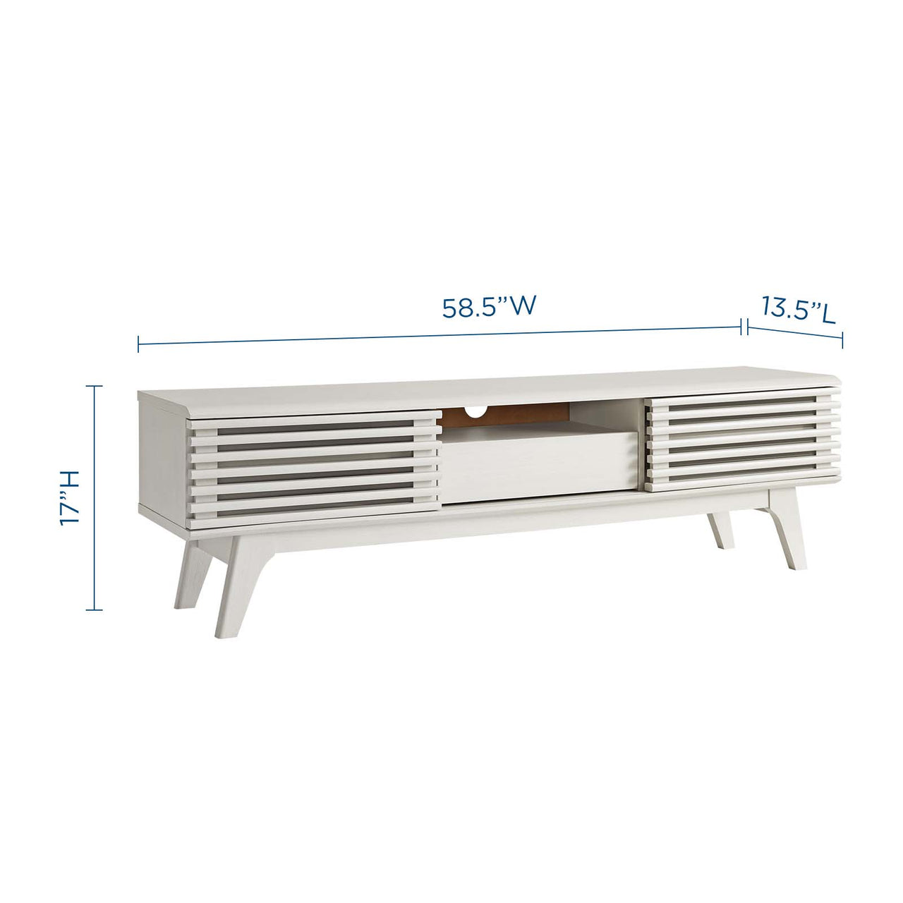 Ventra TV Stand, Medium, White