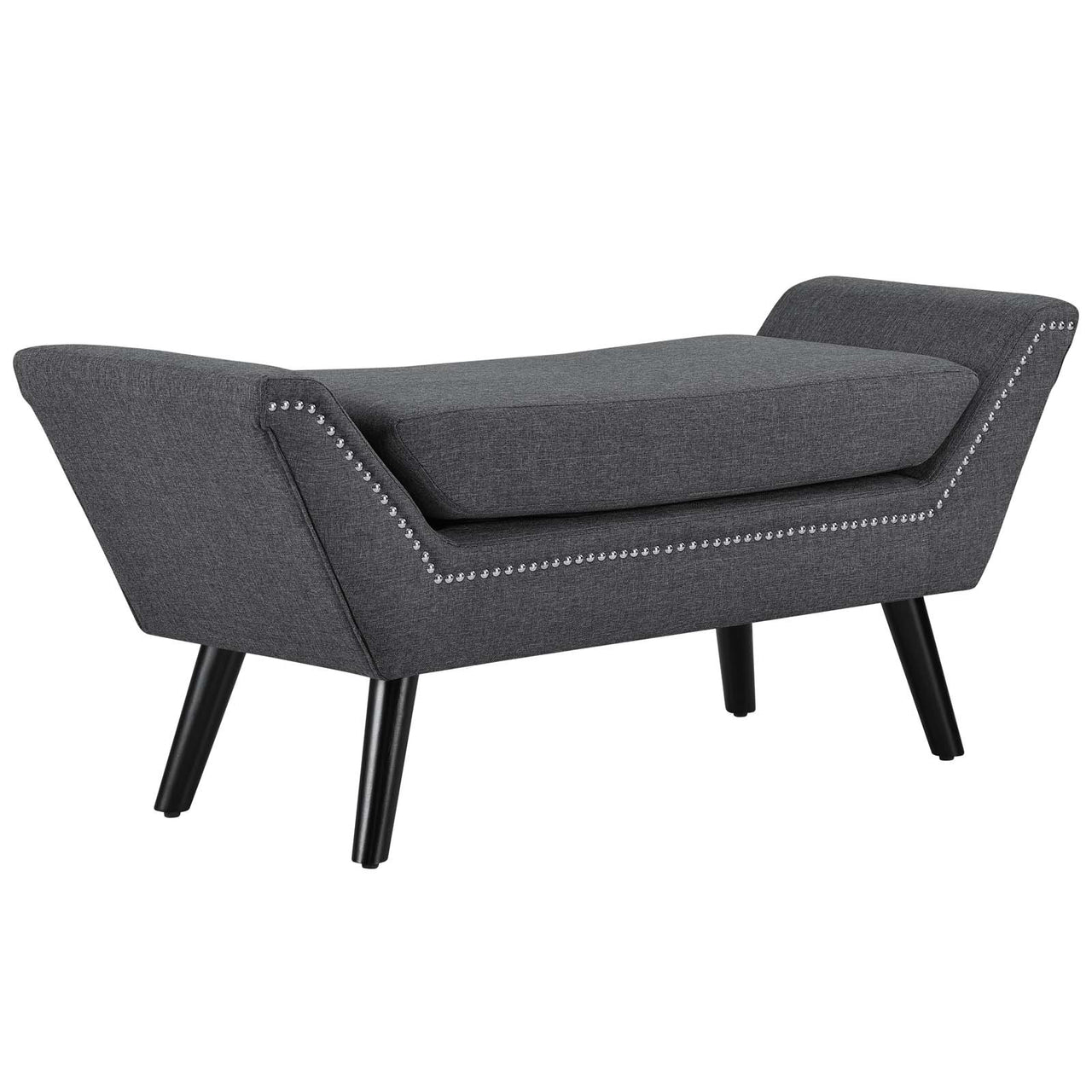 Verlane Fabric Bench, Gray
