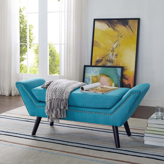 Verlane Fabric Bench, Caspian Blue