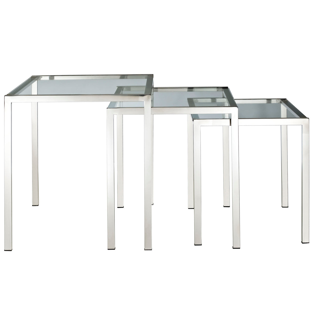 Elyndria Nesting Side | End Tables, Silver