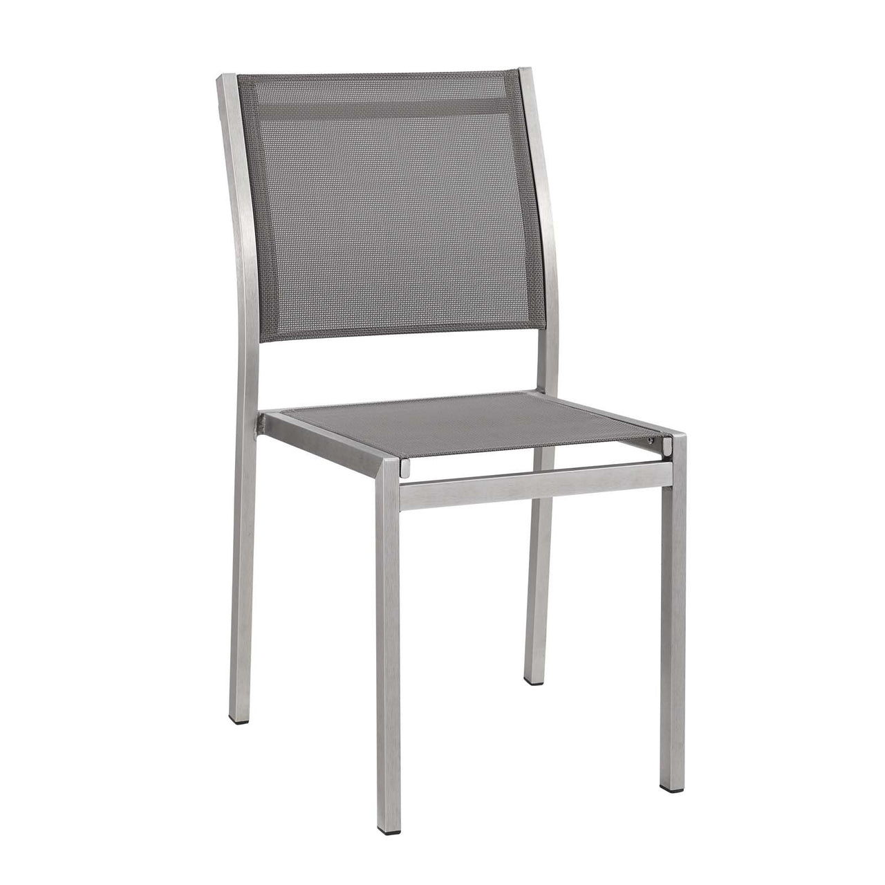 Shorea Alfresco Side Chair Set of 2, Silver & Gray