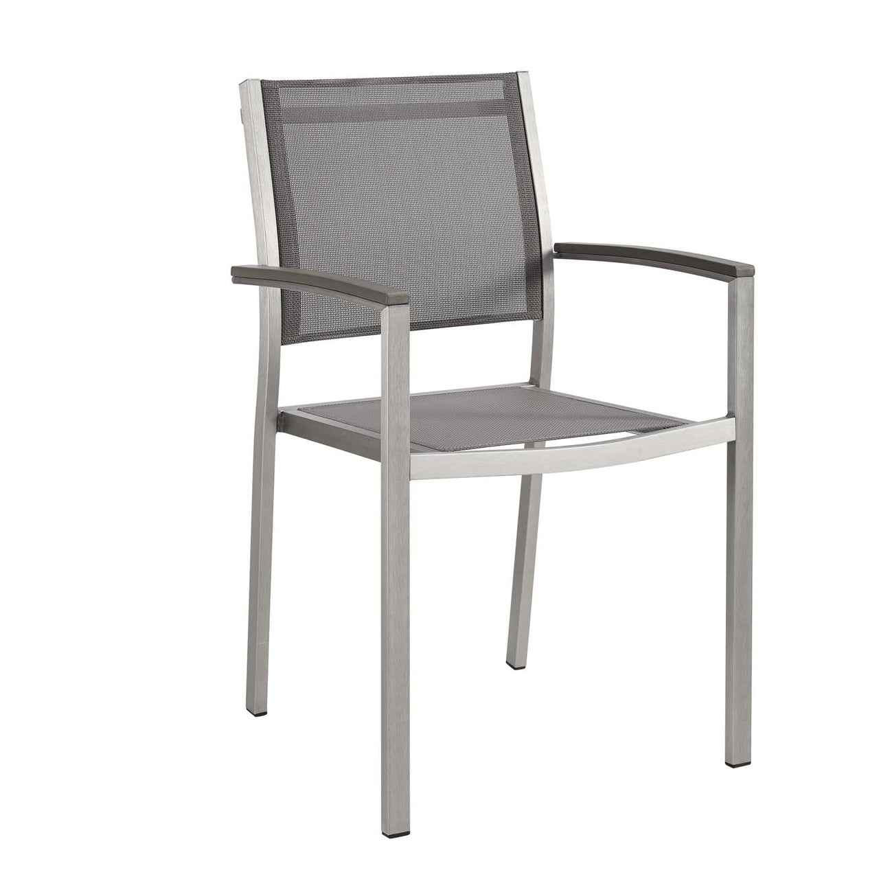 Shorea Alfresco Dining Chair Set of 2, Silver & Gray