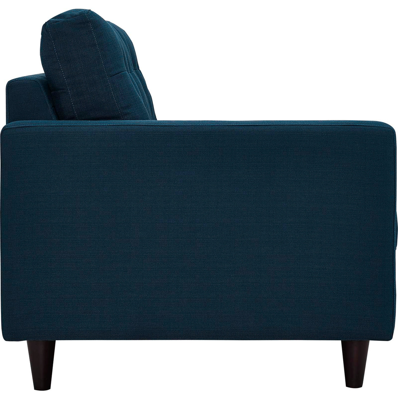 Dynasty Left-Facing Fabric Loveseat | Modular Sectional Component, Azure