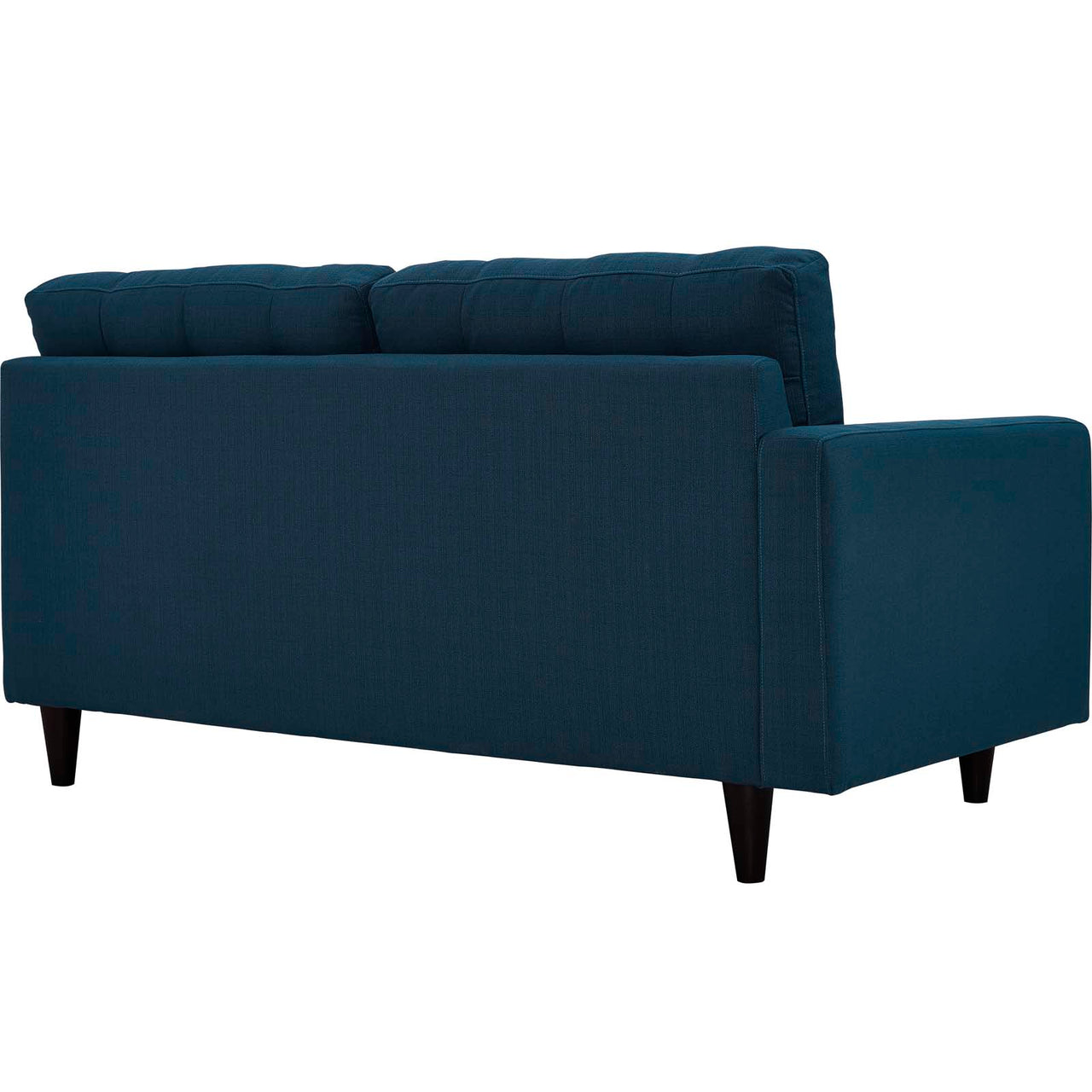 Dynasty Left-Facing Fabric Loveseat | Modular Sectional Component, Azure