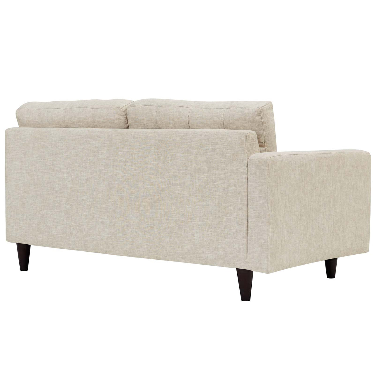 Dynasty Left-Facing Fabric Loveseat | Modular Sectional Component, Beige