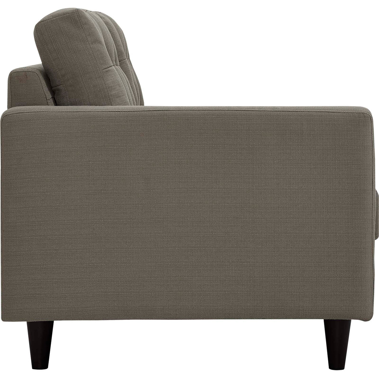 Dynasty Left-Facing Fabric Loveseat | Modular Sectional Component, Granite