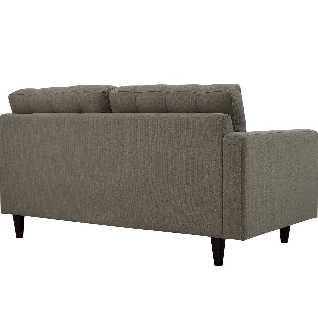 Dynasty Left-Facing Fabric Loveseat | Modular Sectional Component, Granite