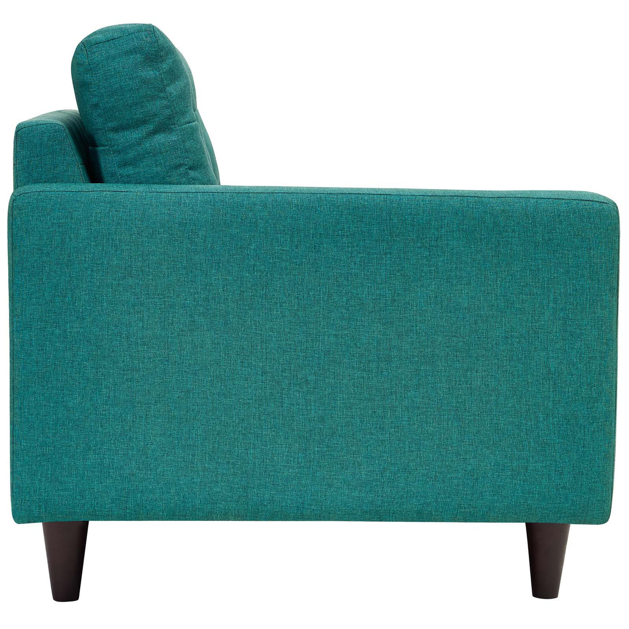 Dynasty Left-Facing Fabric Loveseat | Modular Sectional Component, Teal