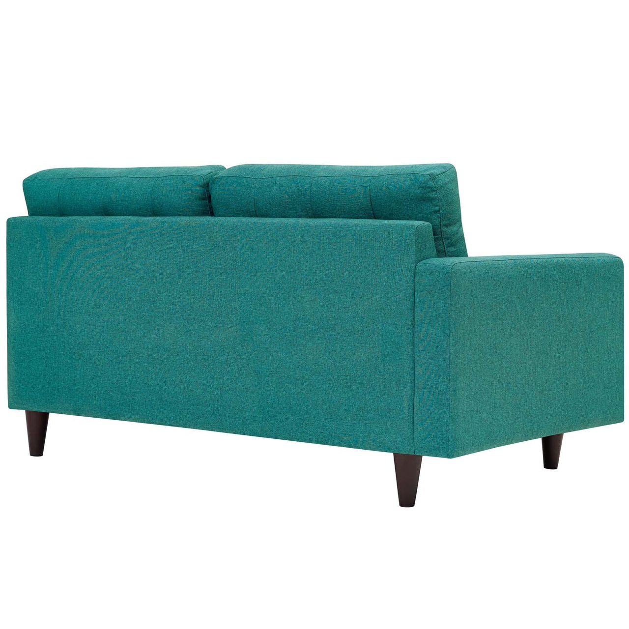 Dynasty Left-Facing Fabric Loveseat | Modular Sectional Component, Teal