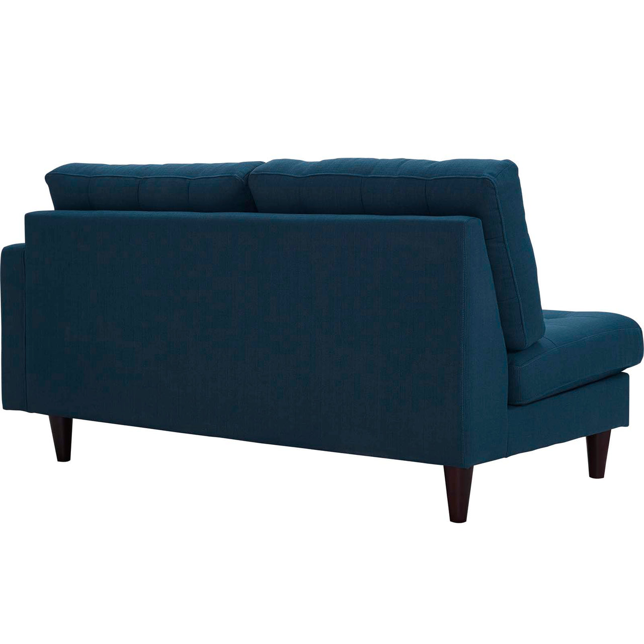 Dynasty Right-Facing Fabric Loveseat | Modular Sectional Component, Azure