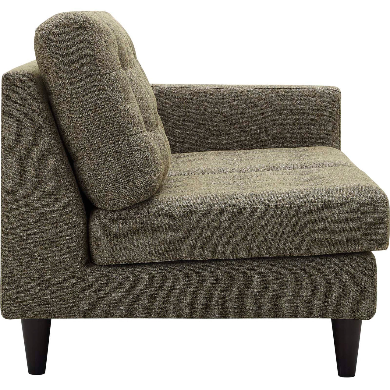 Dynasty Right-Facing Fabric Loveseat | Modular Sectional Component, Oatmeal