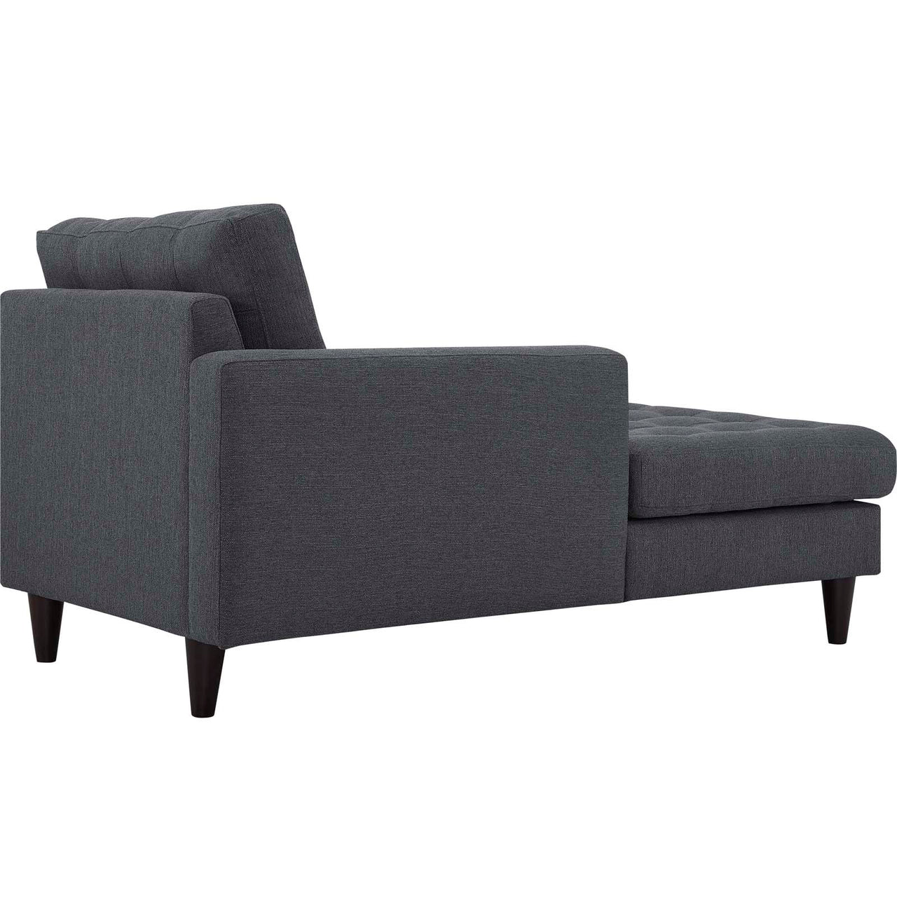 Dynasty Left-Arm Fabric Chaise | Modular Sectional Component, Gray