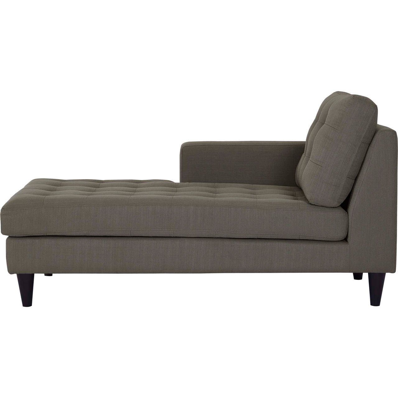 Dynasty Left-Arm Fabric Chaise | Modular Sectional Component, Granite